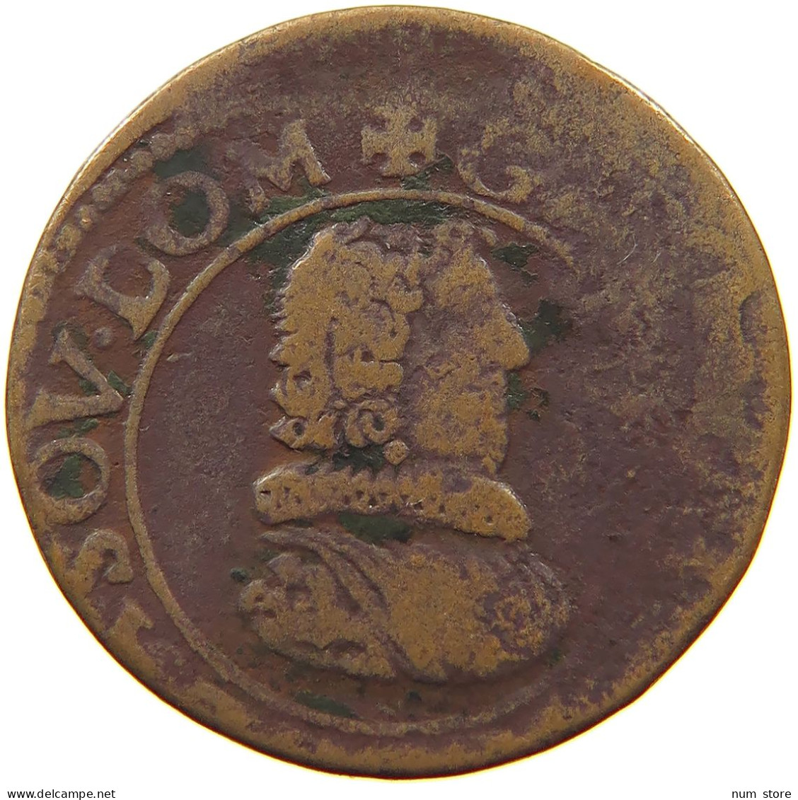 FRANCE DOMBES DOUBLE TOURNOIS 1634 Gaston D'Orléans #a015 0571 - Dombes