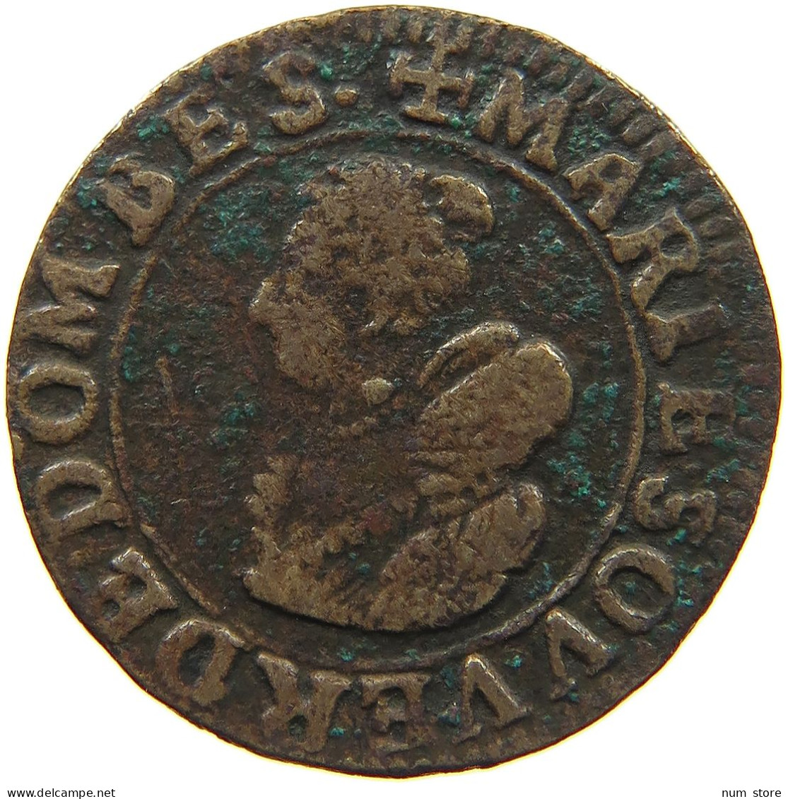 FRANCE DOMBES DOUBLE TOURNOIS 1626 Marie De Bourbon De Montpensier (1560-1582). #c024 0511 - Dombes