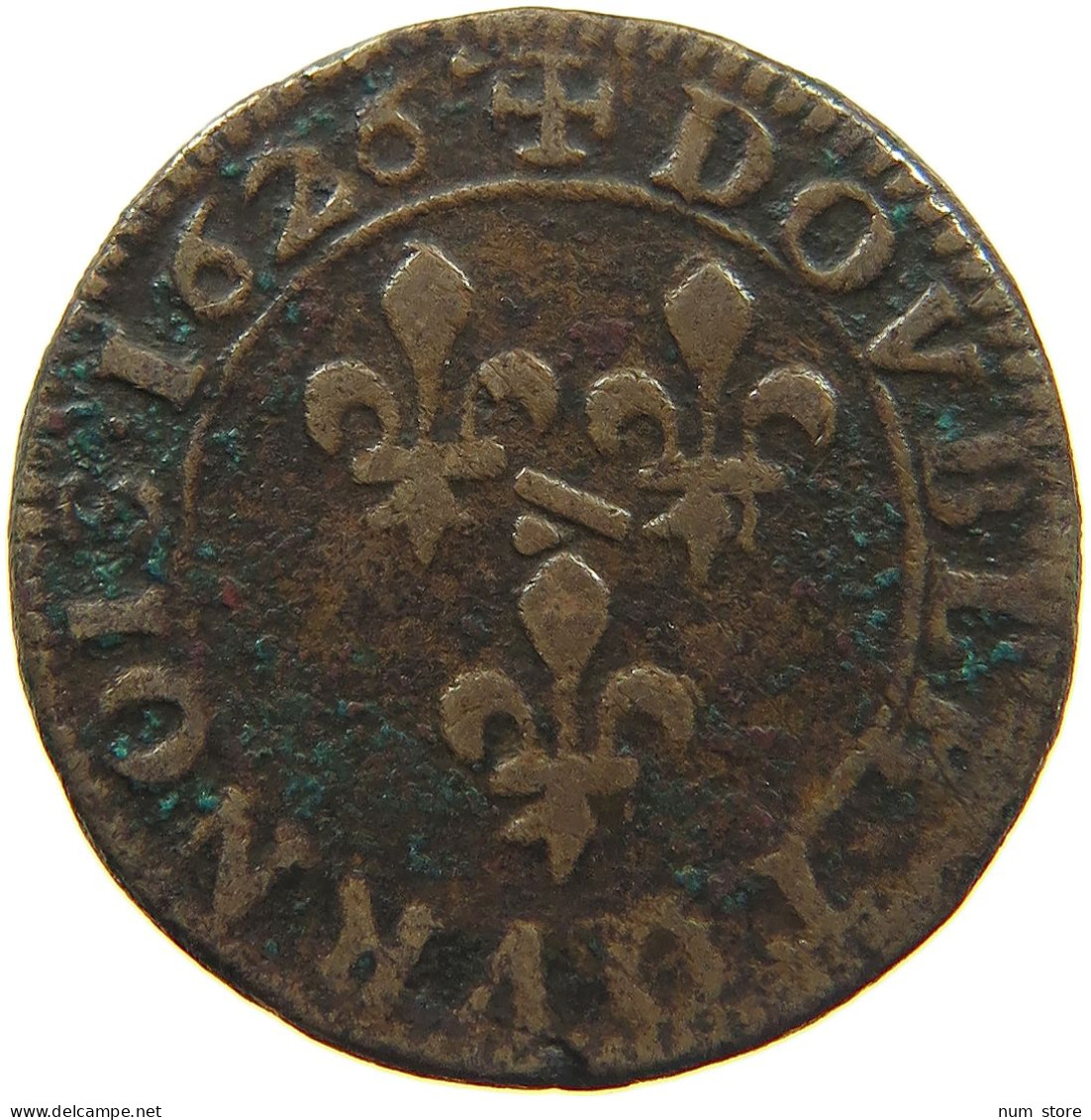 FRANCE DOMBES DOUBLE TOURNOIS 1626 Marie De Bourbon De Montpensier (1560-1582). #c024 0511 - Dombes