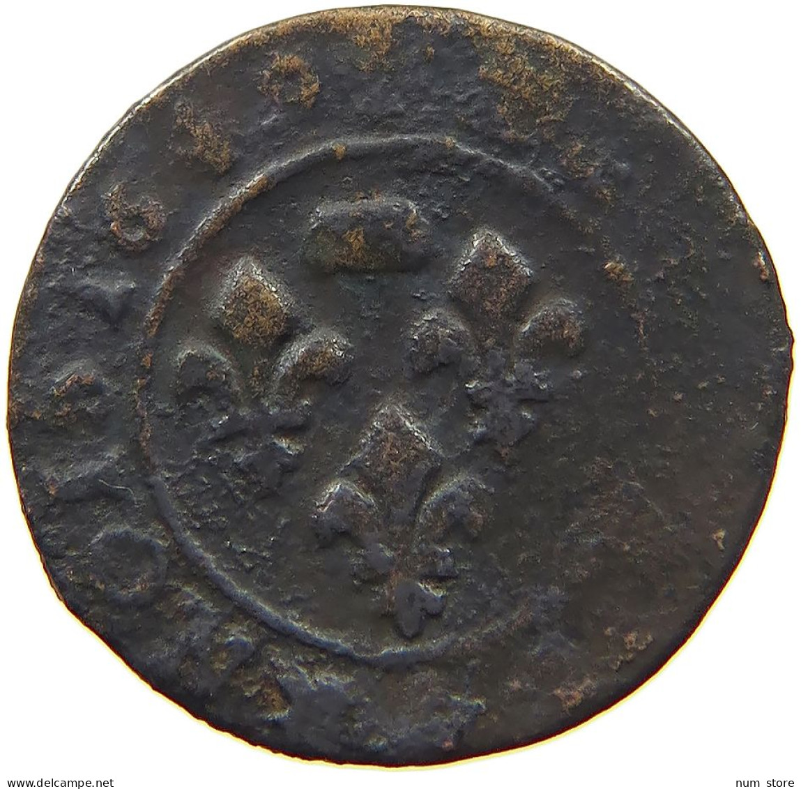 FRANCE DOMBES DENIER 1649 Gaston D'Orléans #a015 0387 - Dombes