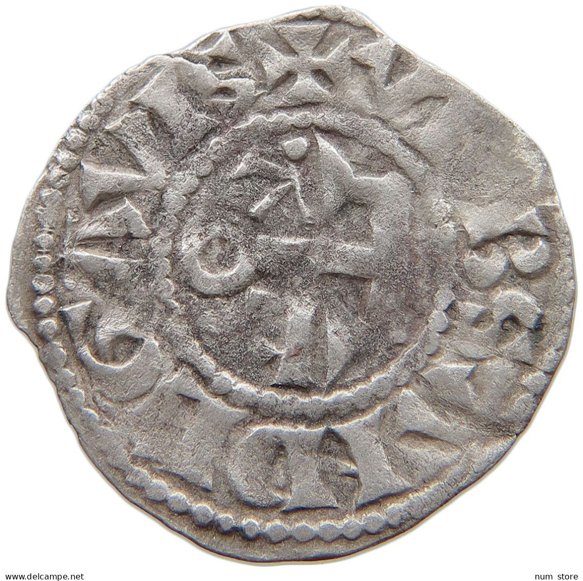 FRANCE DENIER 1015-1035 Maine. Herbert I, Le Eveille-Chien (1015-1035) #t135 0439 - Maine