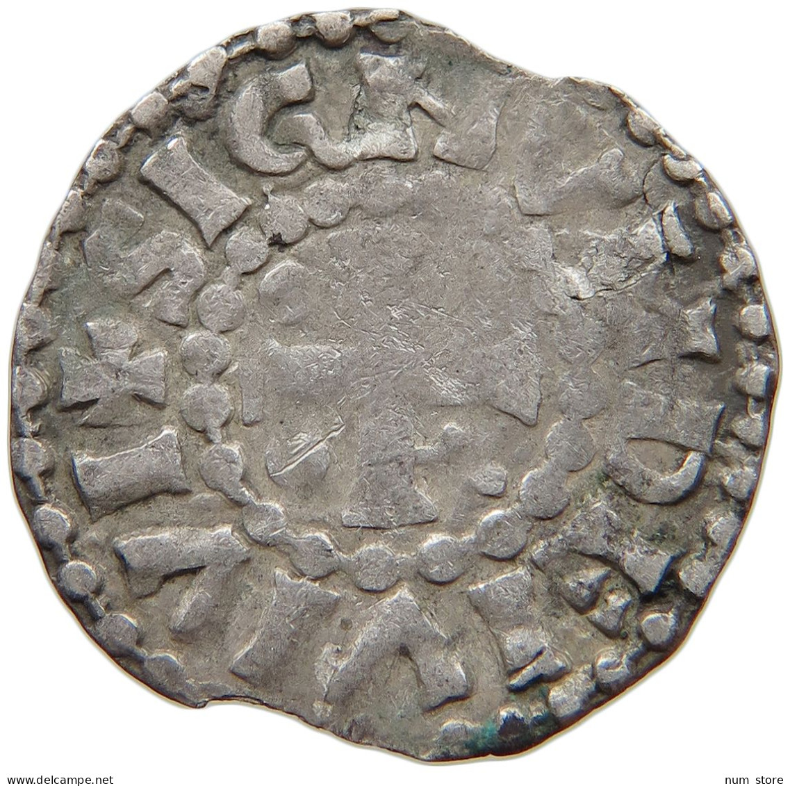 FRANCE DENIER 1015-1035 Maine. Herbert I, Le Eveille-Chien (1015-1035) #t135 0437 - Maine