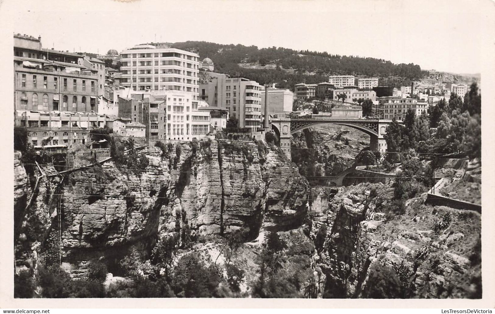 ALGERIE - Constantine - La Ville Et Le Gouffre - Pont D'El Kantara - Carte Postale Ancienne - Constantine