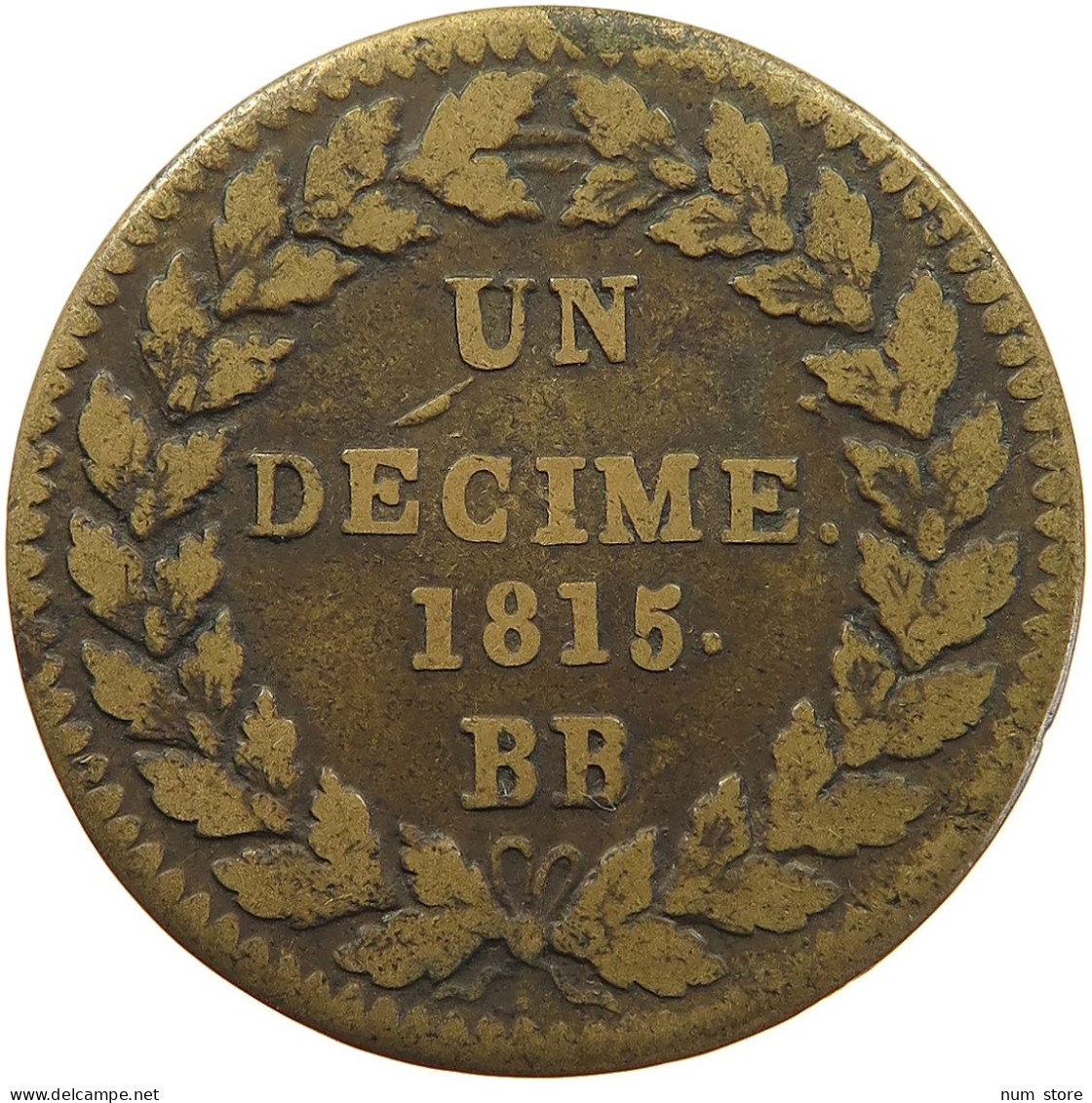 FRANCE DECIME 1815 BB LOUIS XVIII. (1814, 1815-1824) #t137 0533 - Autres & Non Classés