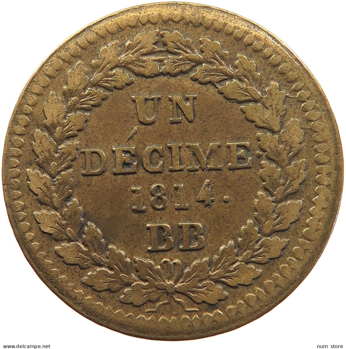 FRANCE DECIME 1814 BB LOUIS XVIII. (1814, 1815-1824) #t016 0049 - Autres & Non Classés