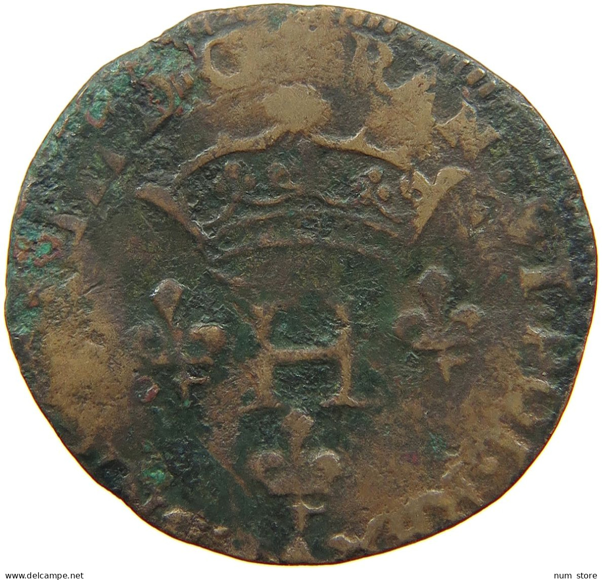 FRANCE COPPER 1577 Henri III. (1574-1589) #t111 1037 - 1574-1589 Heinrich III.