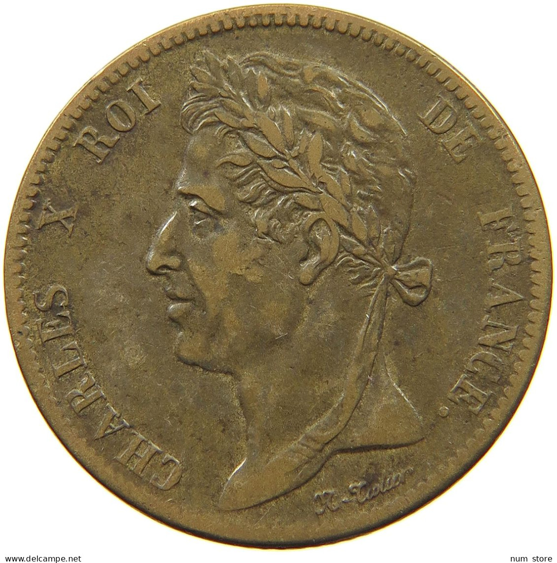 FRANCE COLONIES 5 CENTIMES 1825 A Charles X. (1824-1830) #t112 0123 - Colonie Francesi (1817-1844)