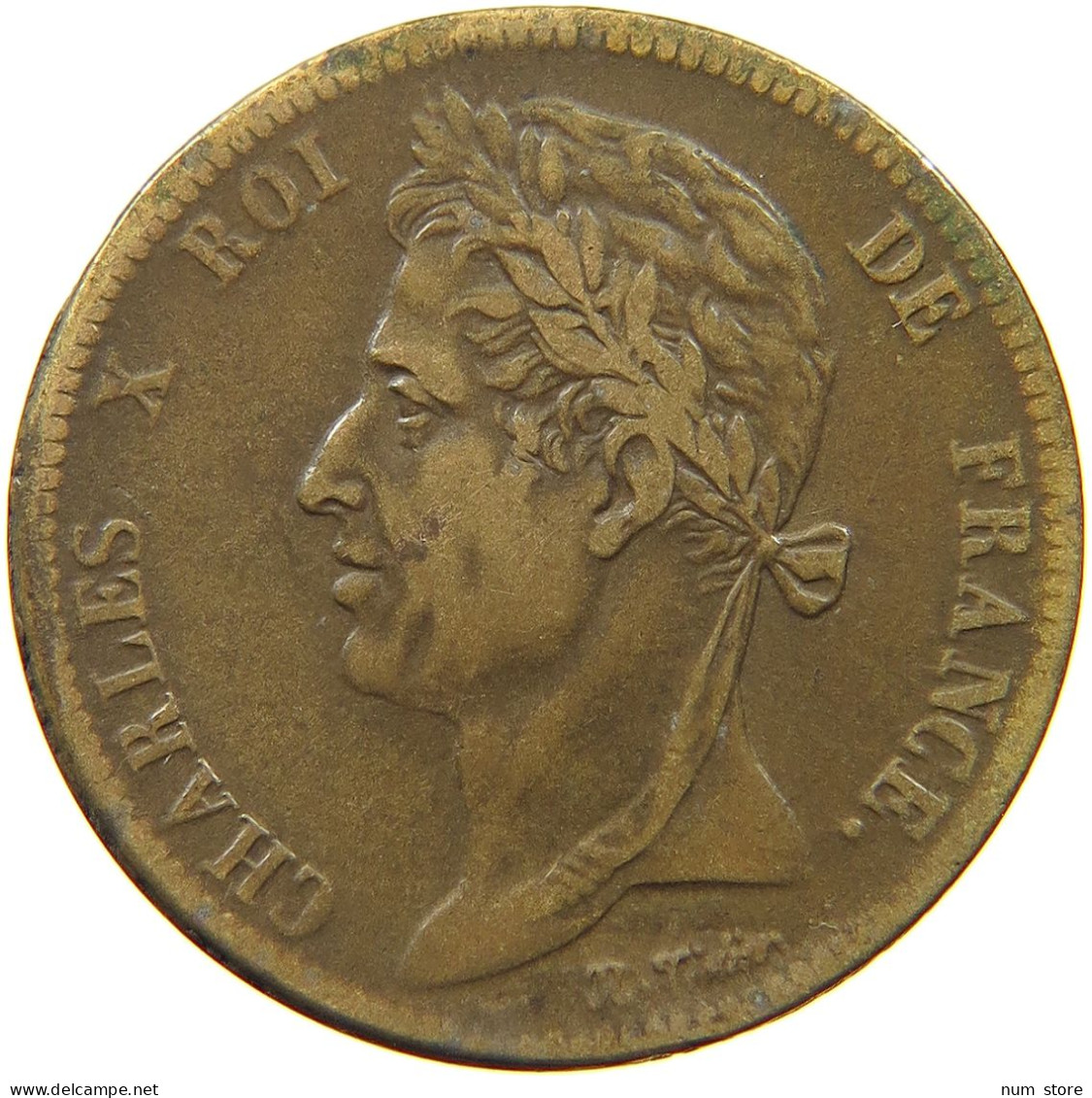 FRANCE COLONIES 5 CENTIMES 1828 A Charles X. (1824-1830) #t112 0141 - Colonies Générales (1817-1844)