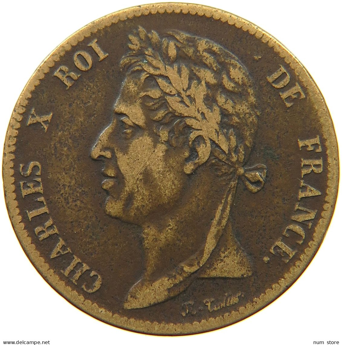 FRANCE COLONIES 5 CENTIMES 1825 A Charles X. (1824-1830) #t112 0137 - French Colonies (1817-1844)