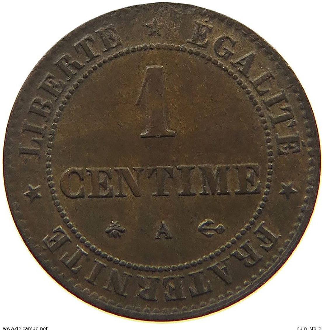 FRANCE CENTIME 1875 A  #t161 0429 - 1 Centime