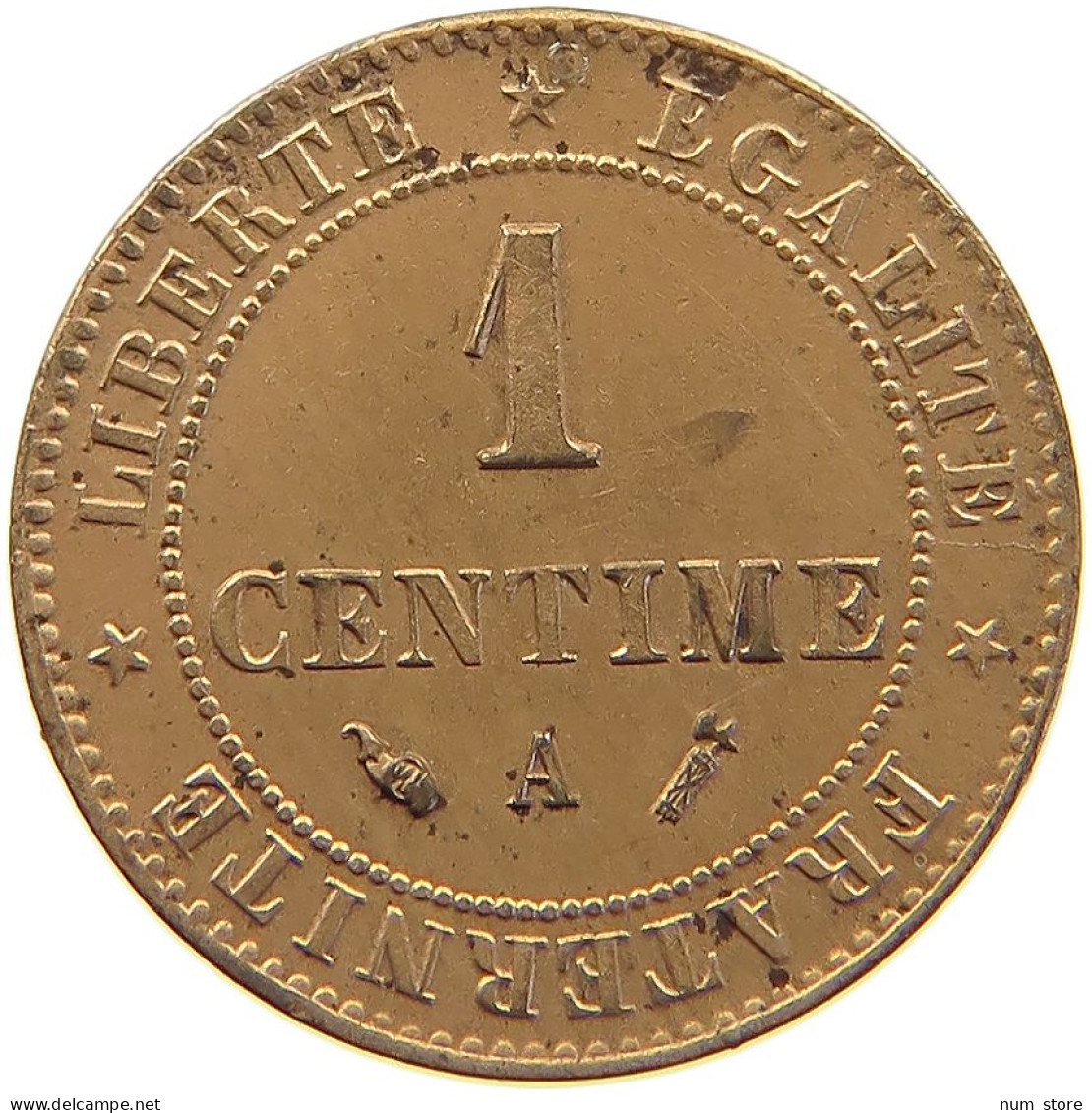 FRANCE CENTIME 1887 A  #c039 0267 - 1 Centime