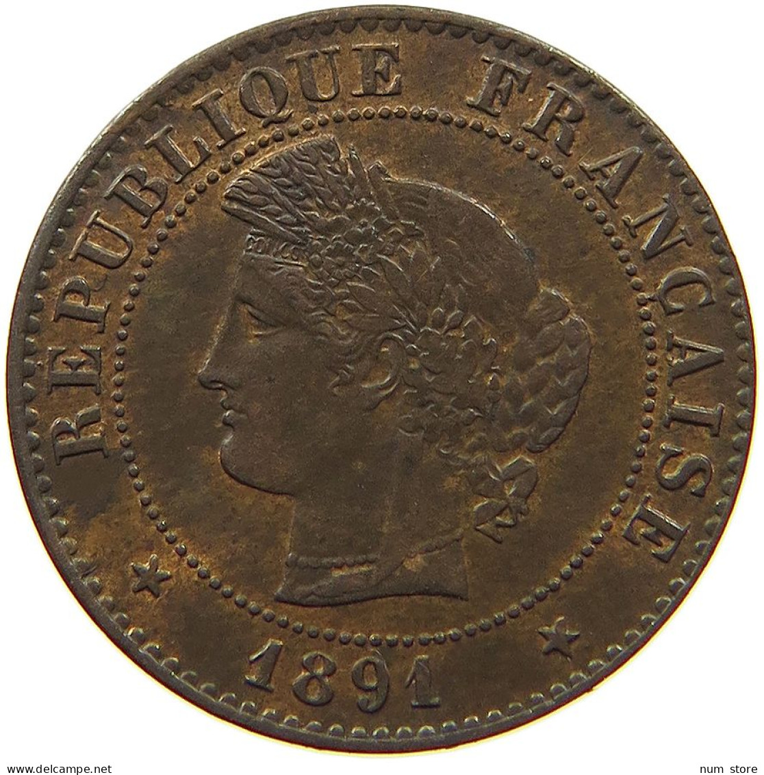 FRANCE CENTIME 1891 A  #t058 0165 - 1 Centime