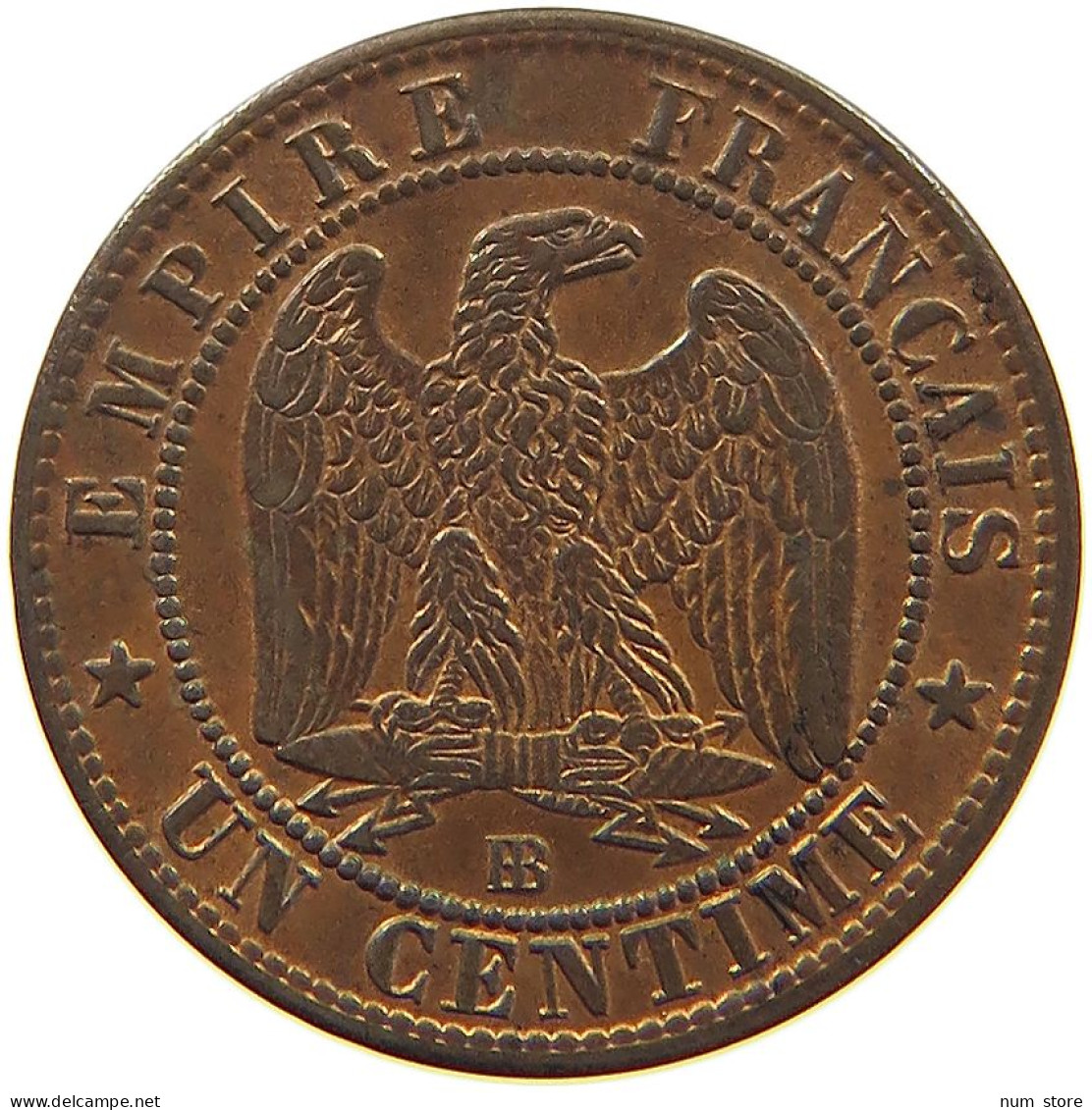 FRANCE CENTIME 1862 BB Napoleon III. (1852-1870) #t005 0379 - 1 Centime