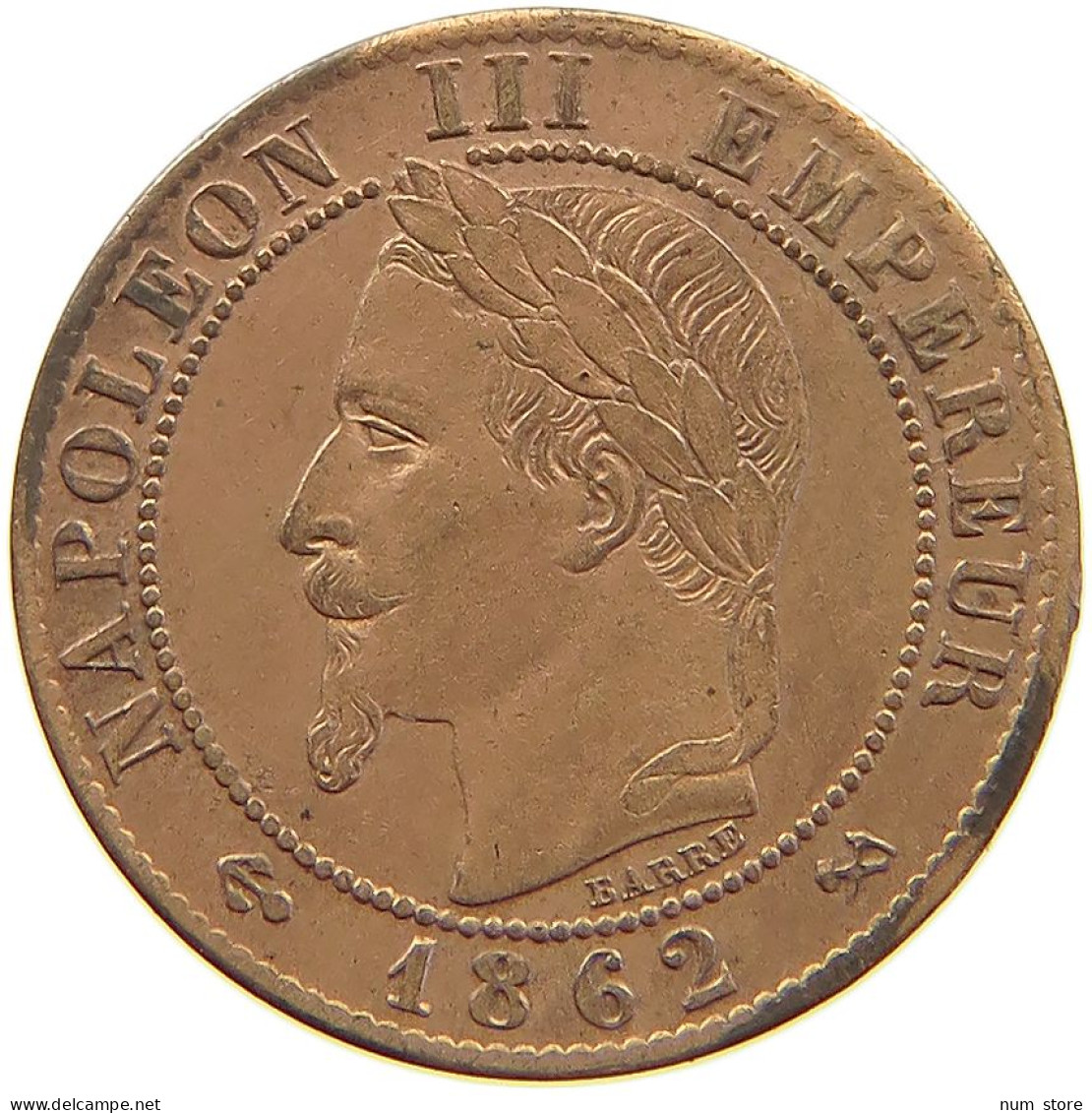 FRANCE CENTIME 1862 K Napoleon III. (1852-1870) #c039 0271 - 1 Centime