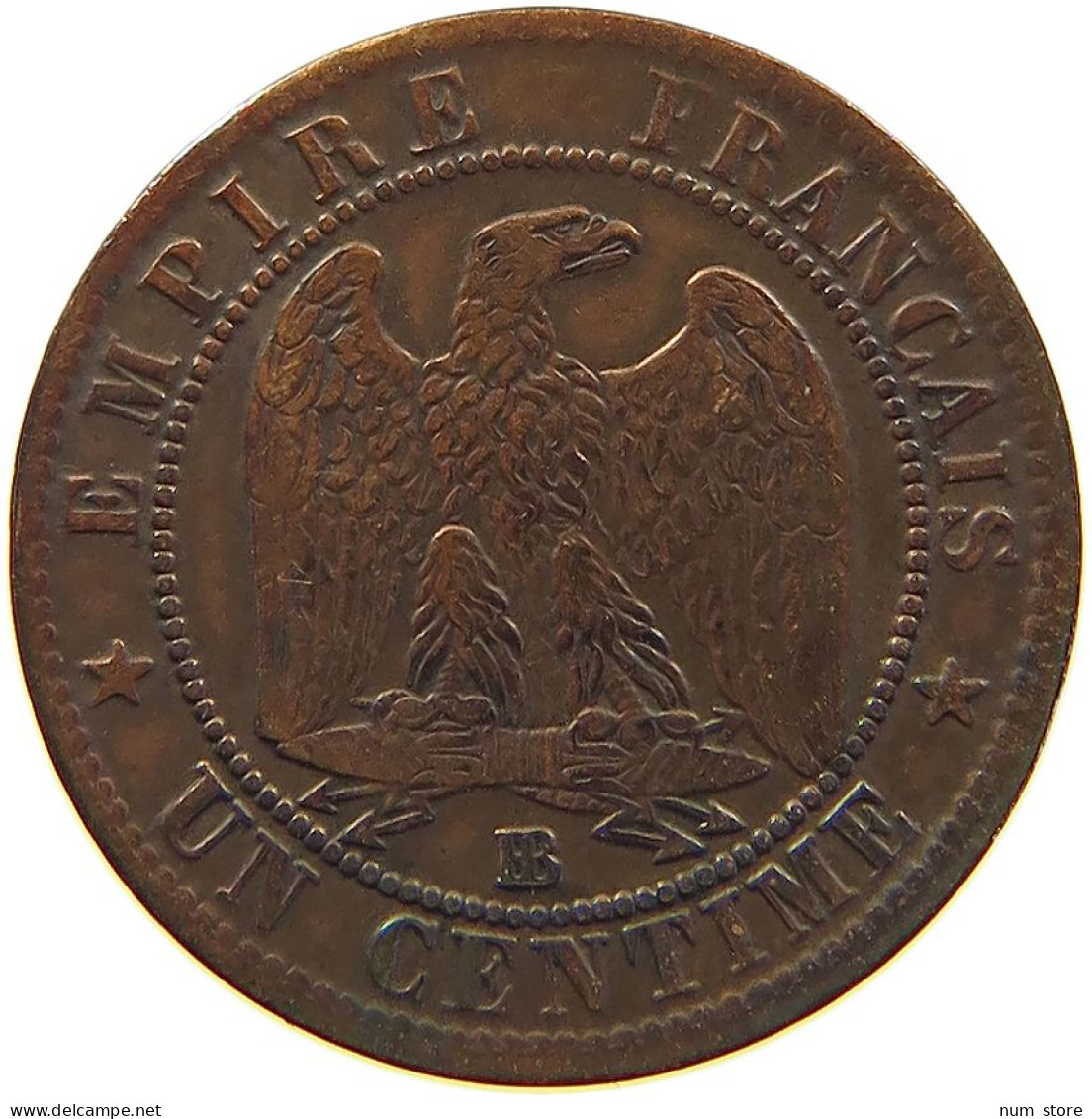 FRANCE CENTIME 1862 BB Napoleon III. (1852-1870) #s012 0155 - 1 Centime