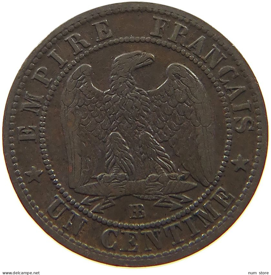 FRANCE CENTIME 1862 BB Napoleon III. (1852-1870) #t157 0207 - 1 Centime