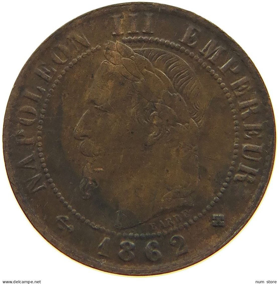 FRANCE CENTIME 1862 BB Napoleon III. (1852-1870) #a086 0139 - 1 Centime