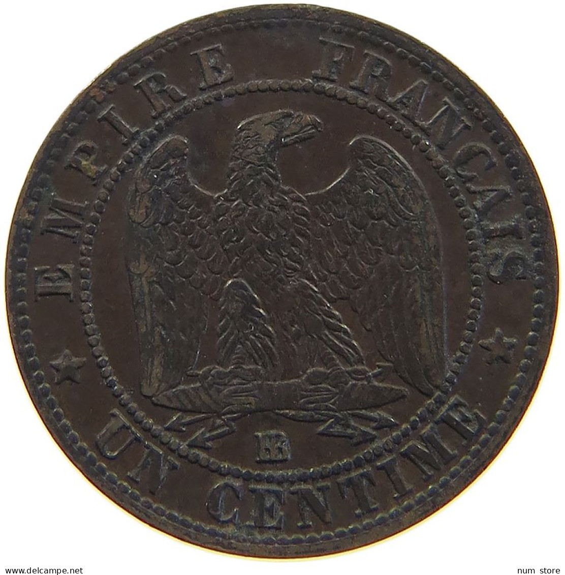 FRANCE CENTIME 1862 BB Napoleon III. (1852-1870) #c050 0063 - 1 Centime