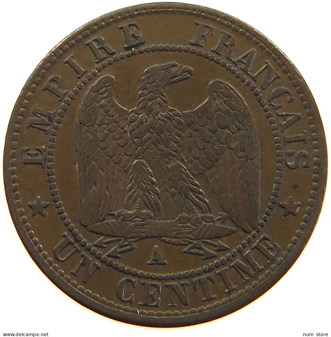FRANCE CENTIME 1862 A Napoleon III. (1852-1870) #t001 0475 - 1 Centime