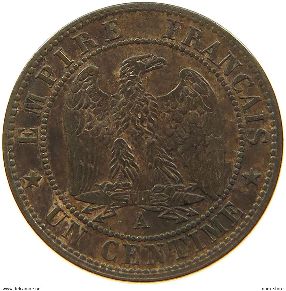 FRANCE CENTIME 1862 A Napoleon III. (1852-1870) #c001 0213 - 1 Centime