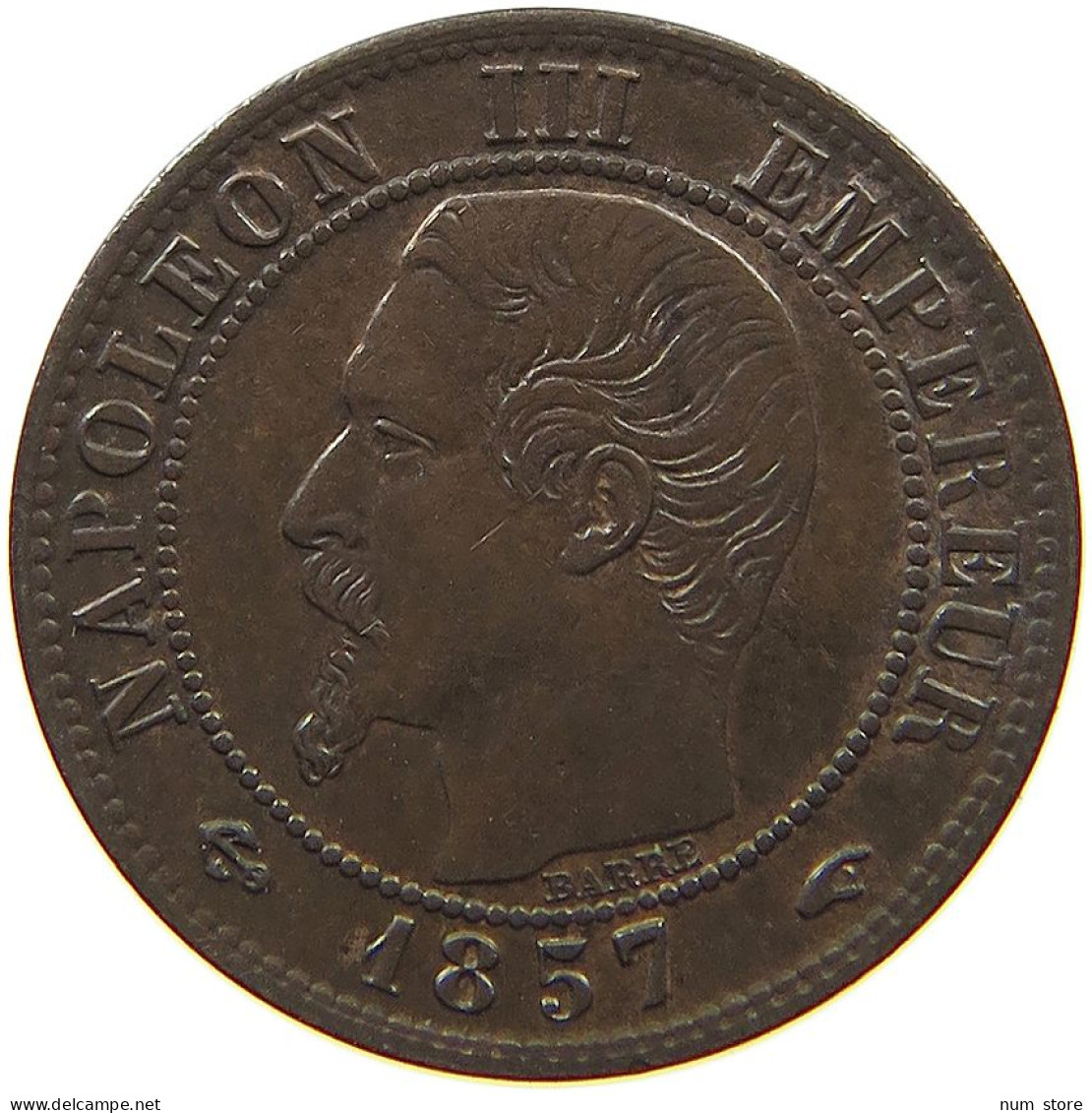 FRANCE CENTIME 1857 A Napoleon III. (1852-1870) #t112 1289 - 1 Centime