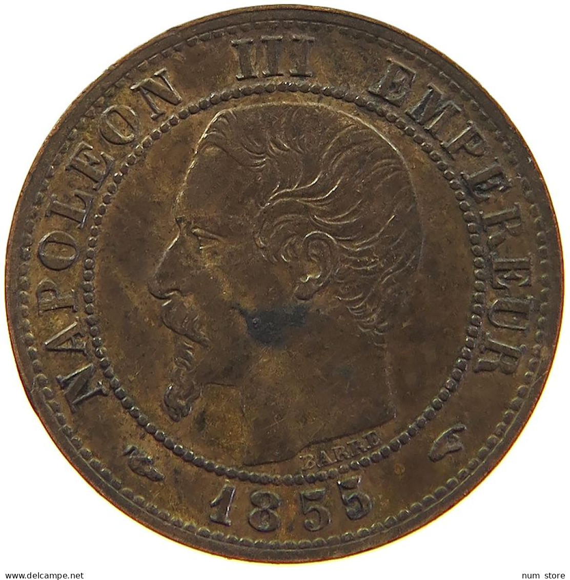 FRANCE CENTIME 1855 A Napoleon III. (1852-1870) #t016 0227 - 1 Centime