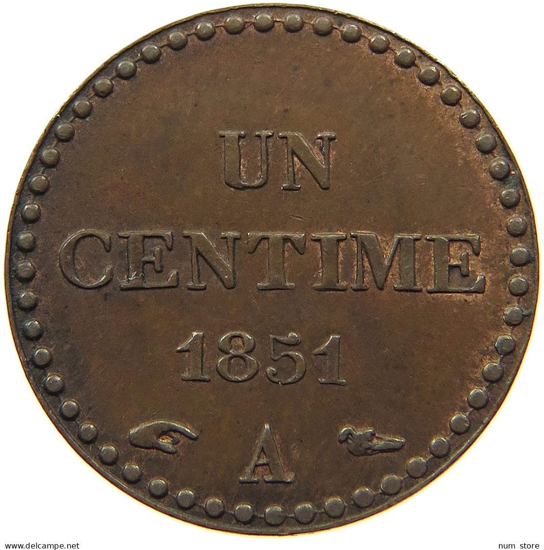 FRANCE CENTIME 1851 A  #t058 0149 - 1 Centime