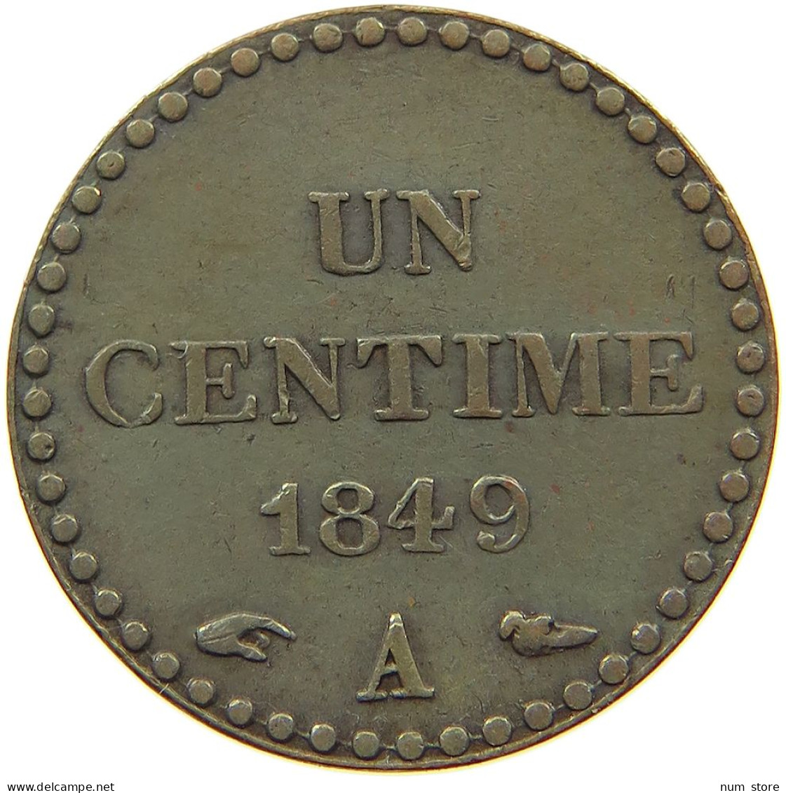 FRANCE CENTIME 1849 A  #t142 0243 - 1 Centime