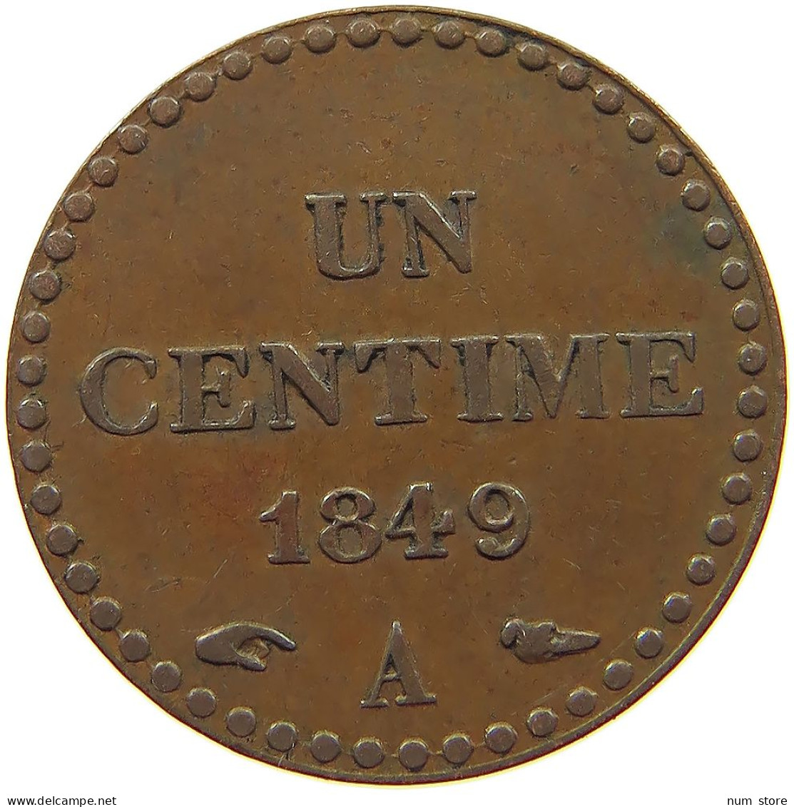 FRANCE CENTIME 1849 A  #s078 1011 - 1 Centime