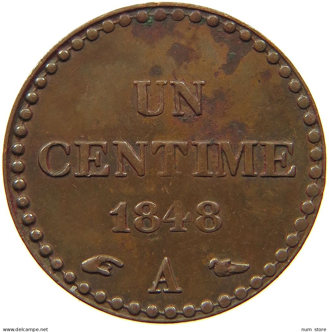 FRANCE CENTIME 1848 A  #t058 0151 - 1 Centime