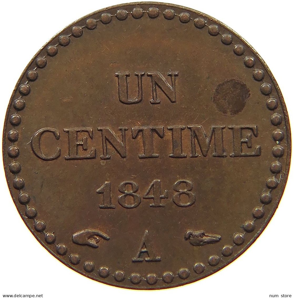 FRANCE CENTIME 1848 A  #t138 0191 - 1 Centime