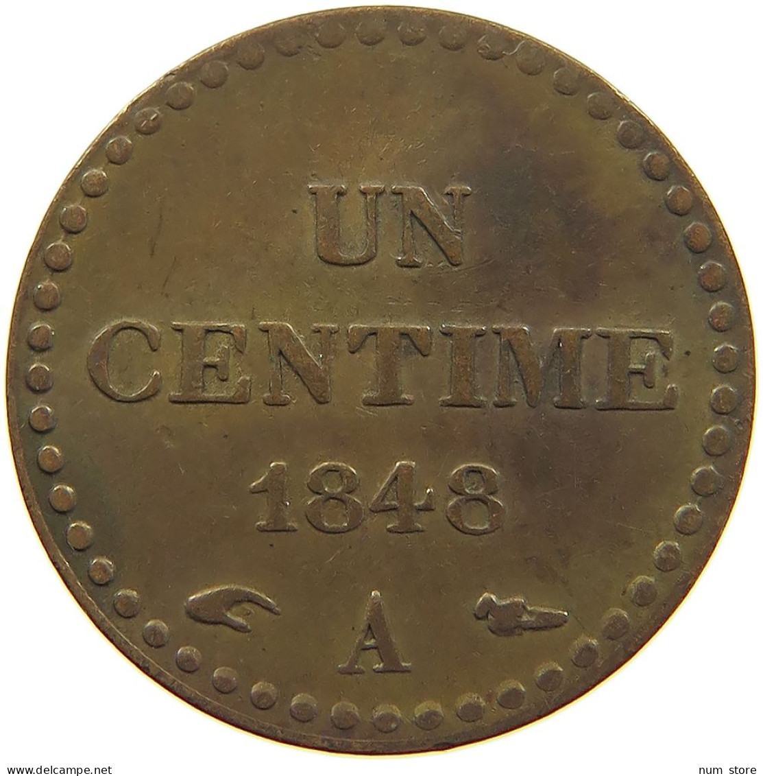 FRANCE CENTIME 1848 A  #c005 0153 - 1 Centime