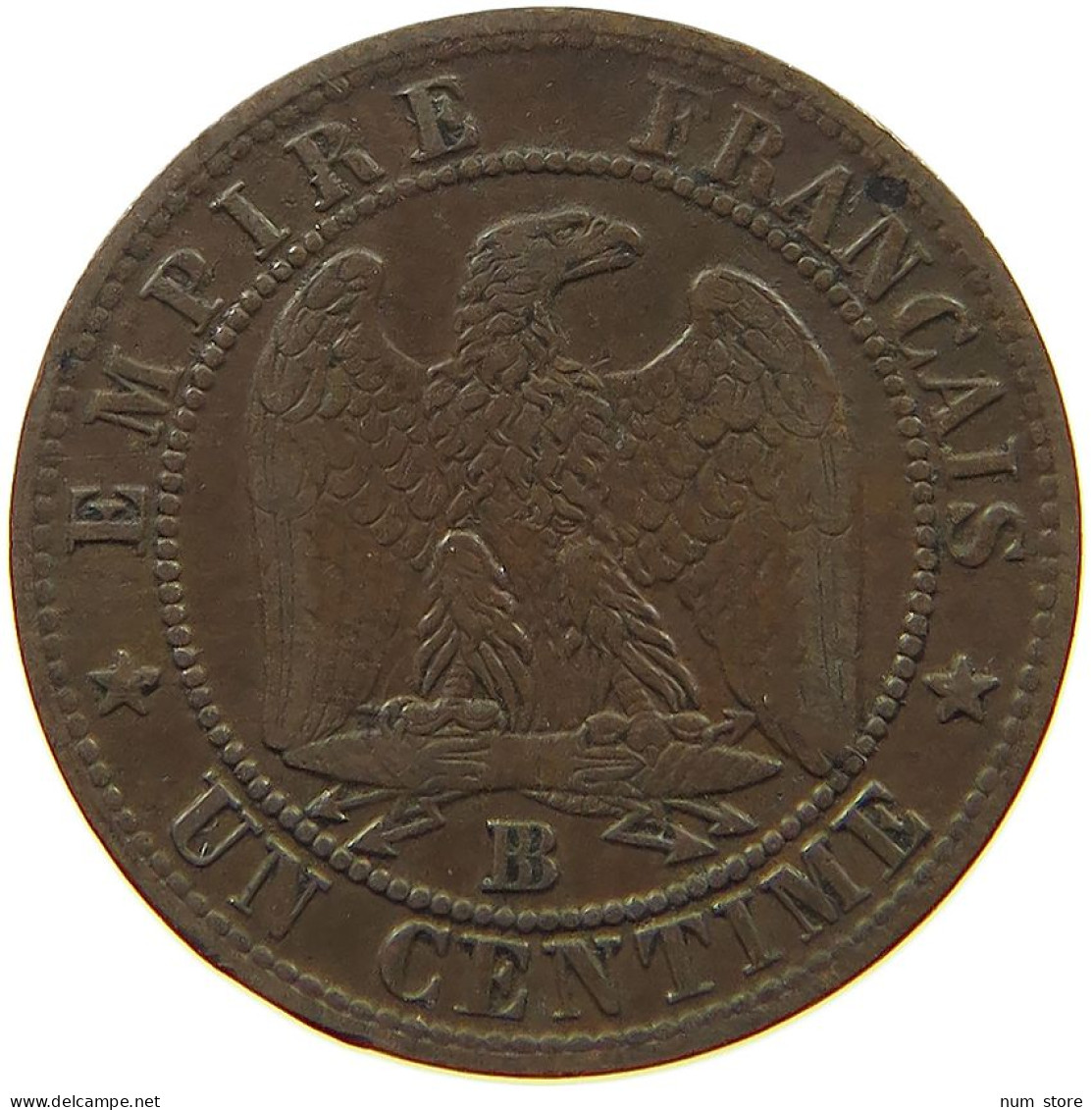 FRANCE CENTIME 1862 BB Napoleon III. (1852-1870) #a015 0175 - 1 Centime