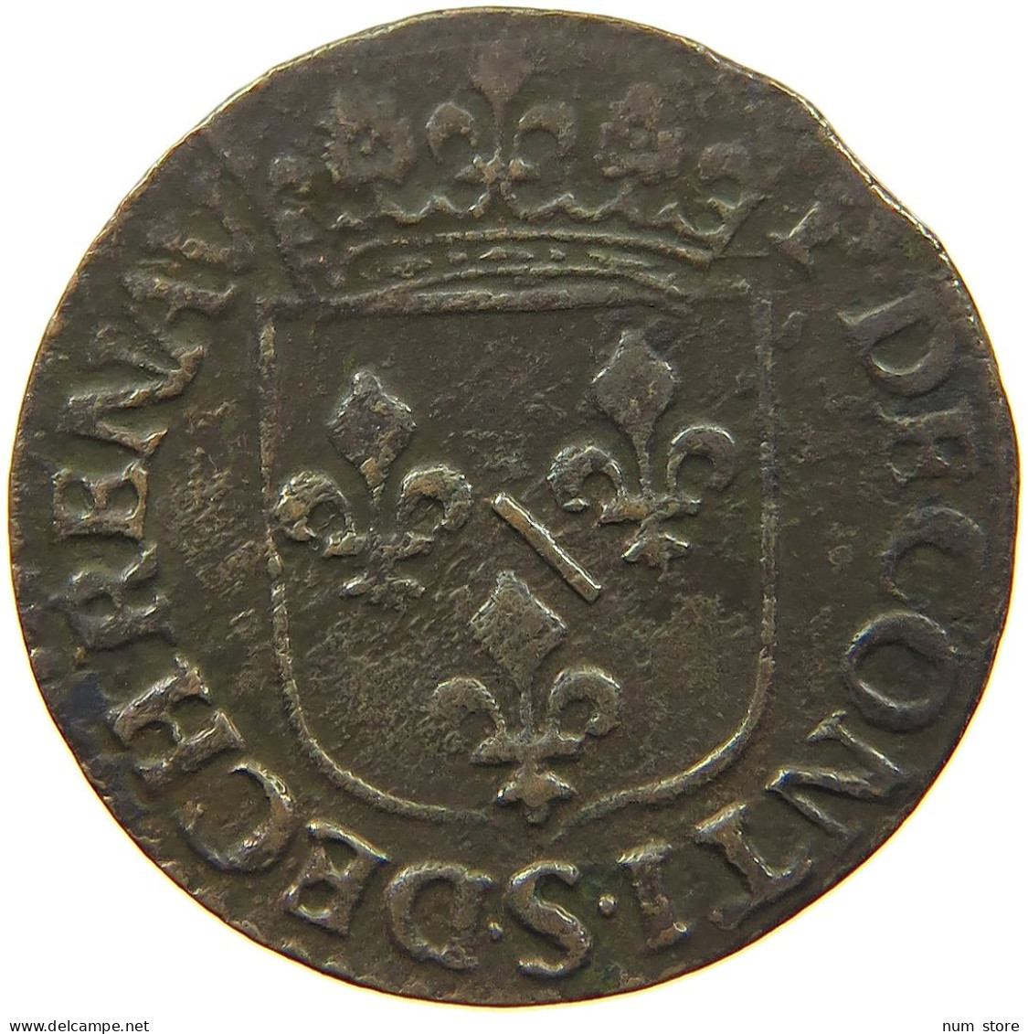 FRANCE CHATEAU RENAUD DOUBLE LIARD 1614 LOUIS XIII. (1610–1643) #c024 0531 - 1610-1643 Luis XIII El Justo