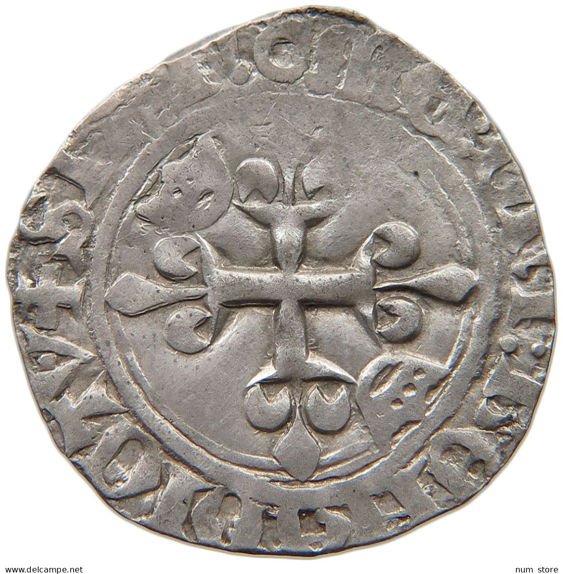 FRANCE GROS FLORETTE 1380-1422 Charles VI., 1380-1422 #t108 0305 - 1380-1422 Karl VI. Der Vielgeliebte