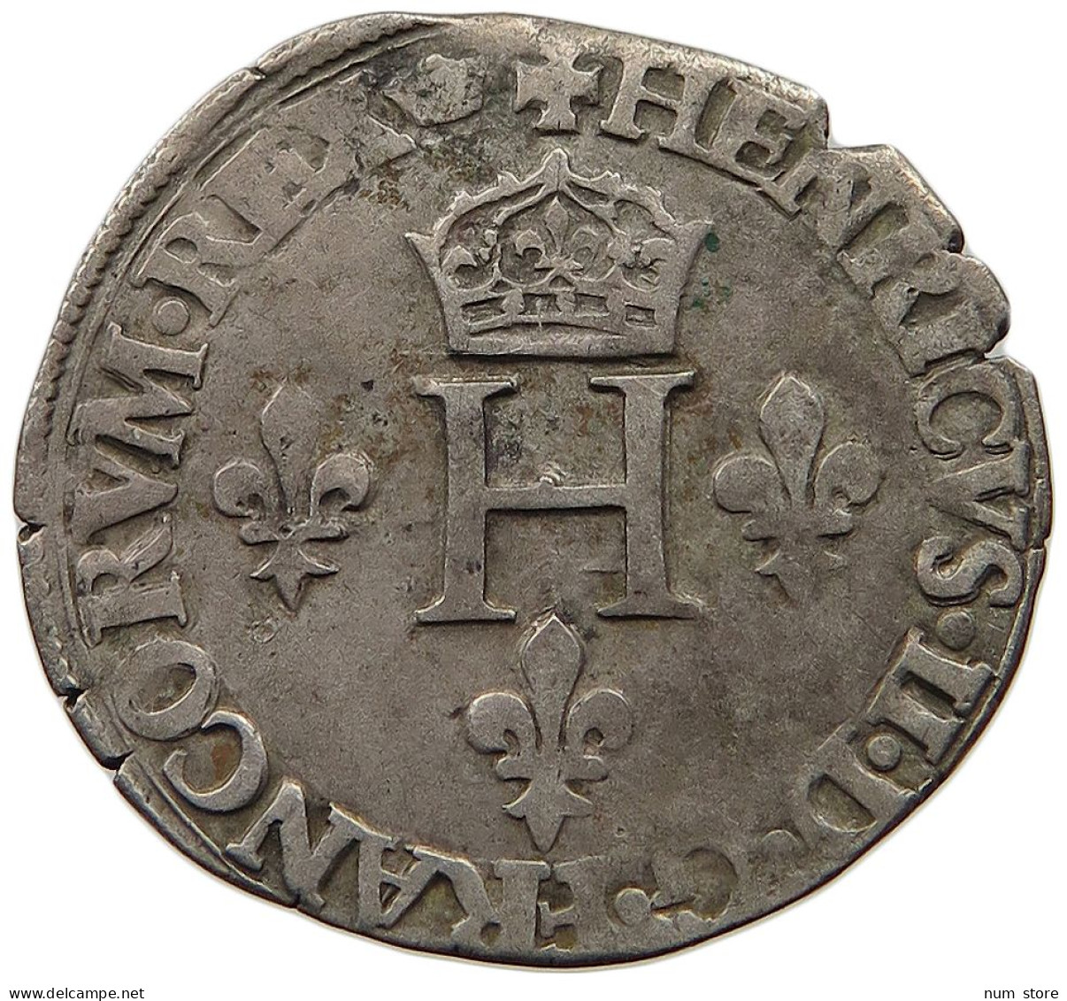 FRANCE GROS DE TROIS BLANCS 1551 A Henri II. (1547-1559) #t058 0349 - 1547-1559 Henri II