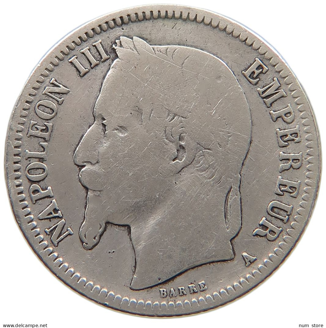 FRANCE FRANC 1868 A Napoleon III. (1852-1870) #a044 0589 - 1 Franc