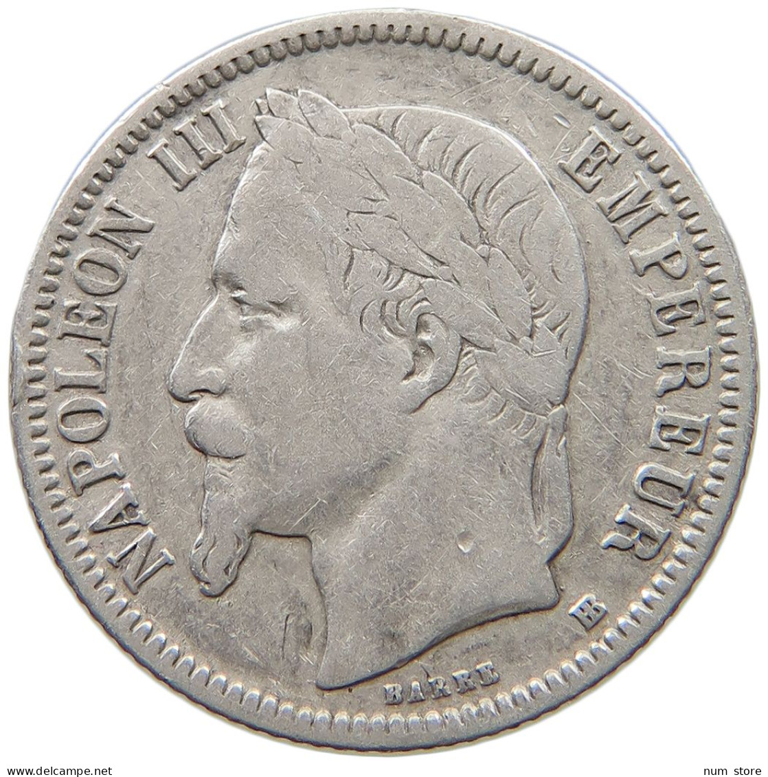 FRANCE FRANC 1866 BB Napoleon III. (1852-1870) #a032 0853 - 1 Franc