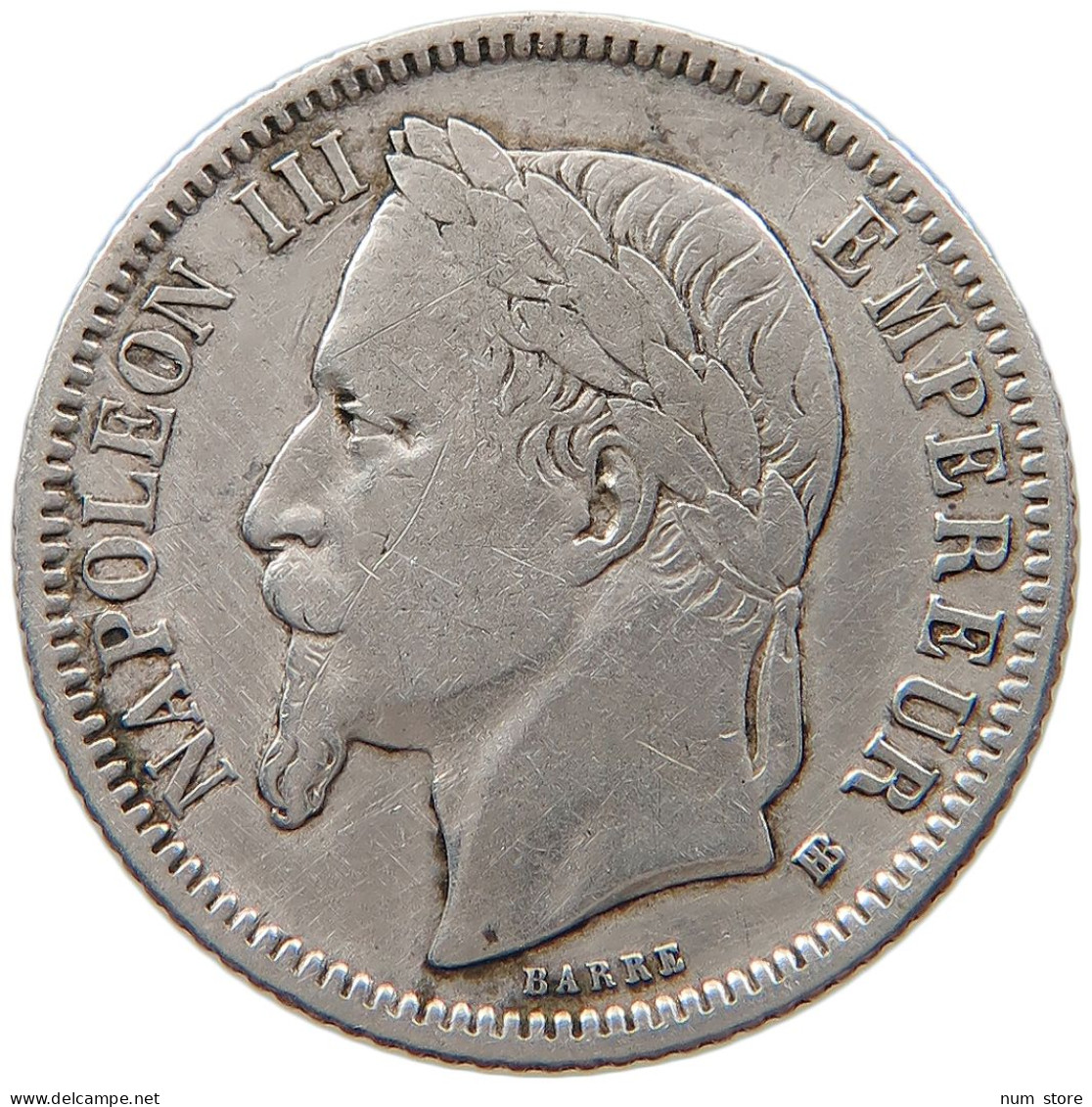 FRANCE FRANC 1866 BB Napoleon III. (1852-1870) #t162 0163 - 1 Franc