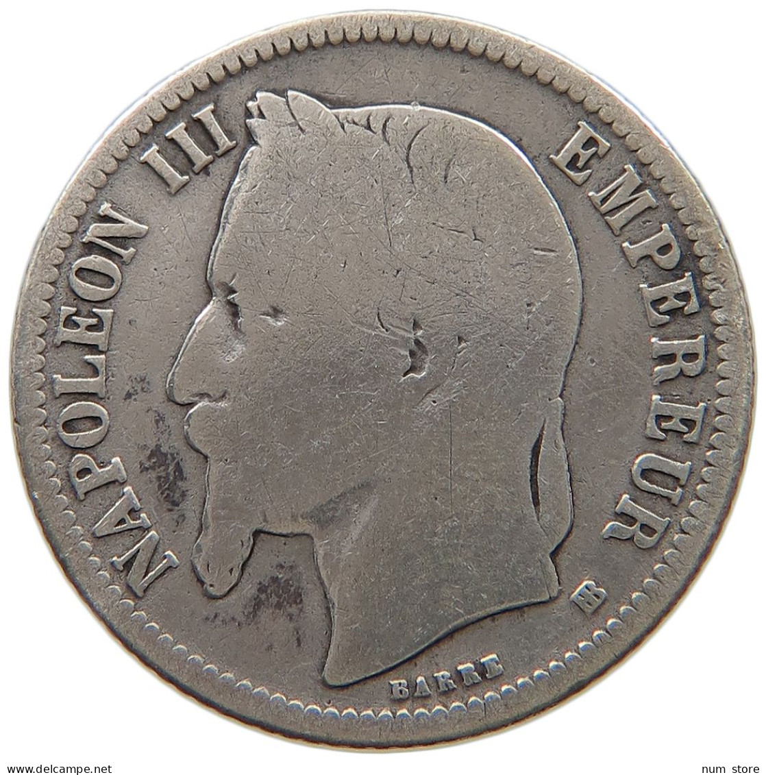 FRANCE FRANC 1866 BB Napoleon III. (1852-1870) #a044 0793 - 1 Franc