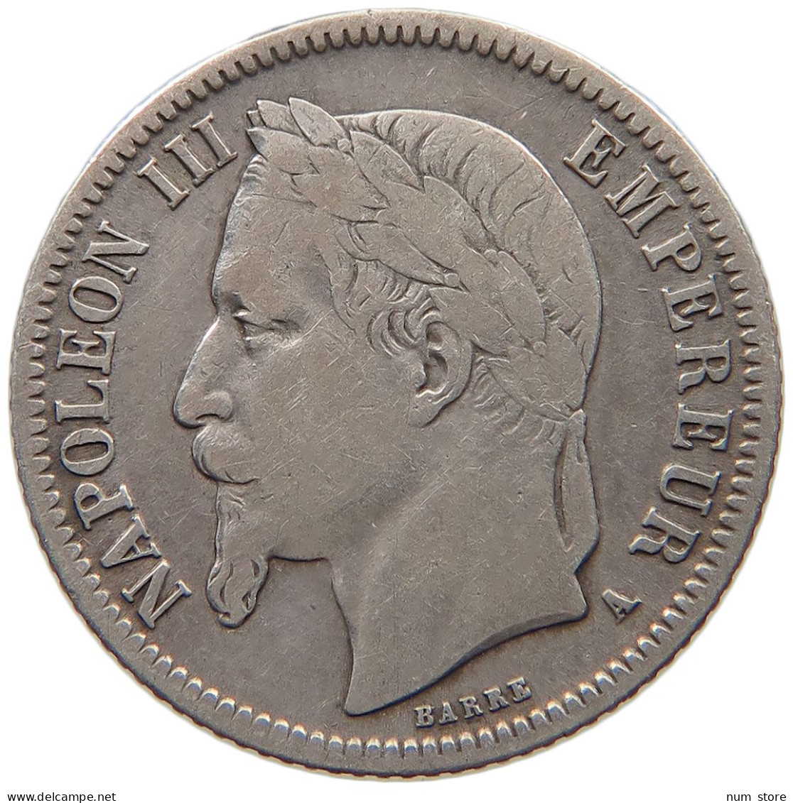 FRANCE FRANC 1866 A Napoleon III. (1852-1870) #c016 0281 - 1 Franc