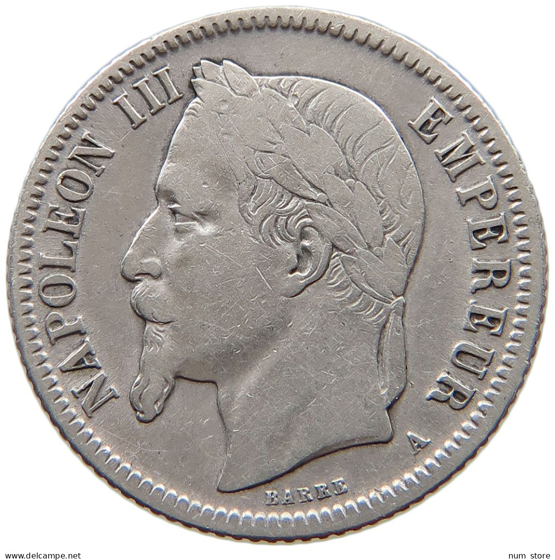 FRANCE FRANC 1866 A Napoleon III. (1852-1870) #a081 0625 - 1 Franc