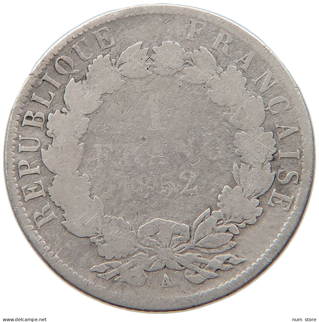 FRANCE FRANC 1852 A Napoleon III. (1852-1870) #t162 0165 - 1 Franc