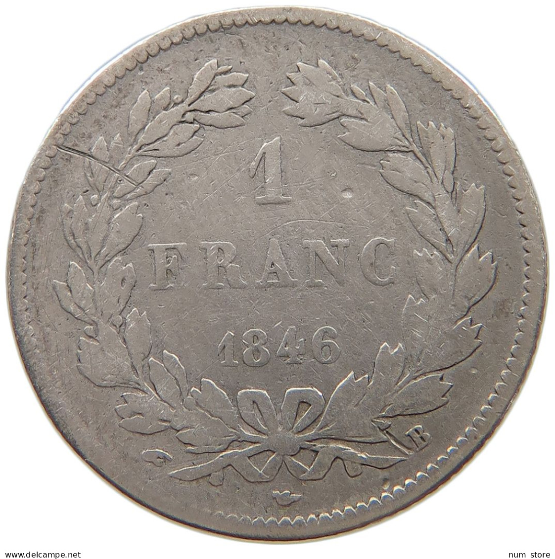 FRANCE FRANC 1846 B LOUIS PHILIPPE I. (1830-1848) #a064 0119 - 1 Franc