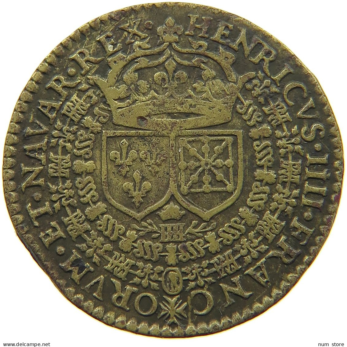 FRANCE JETON 1608 JETON 1608 PAX ET FOEL TEMP HENRI IV. #t153 0153 - 1589-1610 Henry IV The Great
