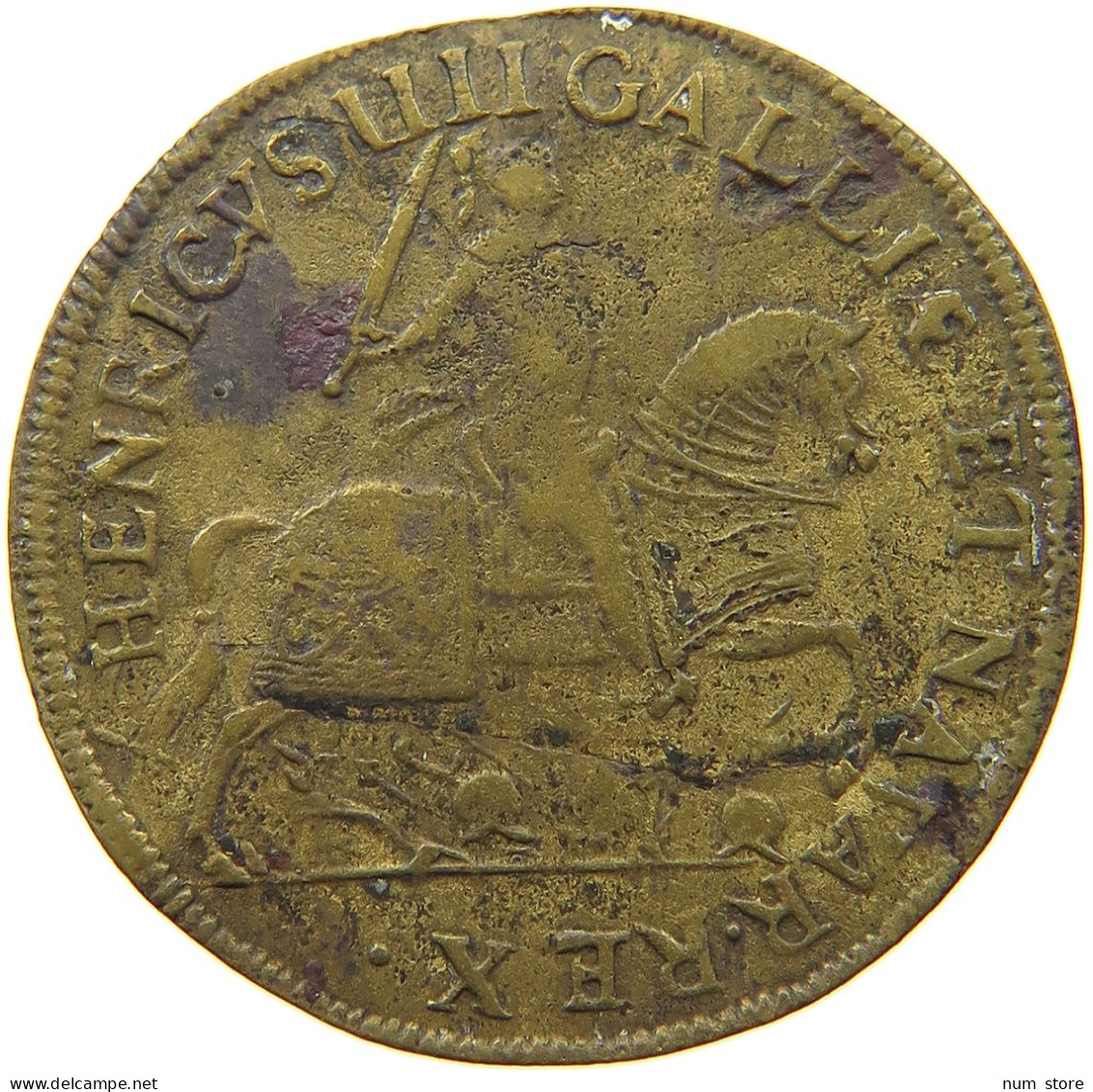 FRANCE JETON 1596 JETON 1596 HENRI IV. #t153 0147 - 1589-1610 Hendrik IV