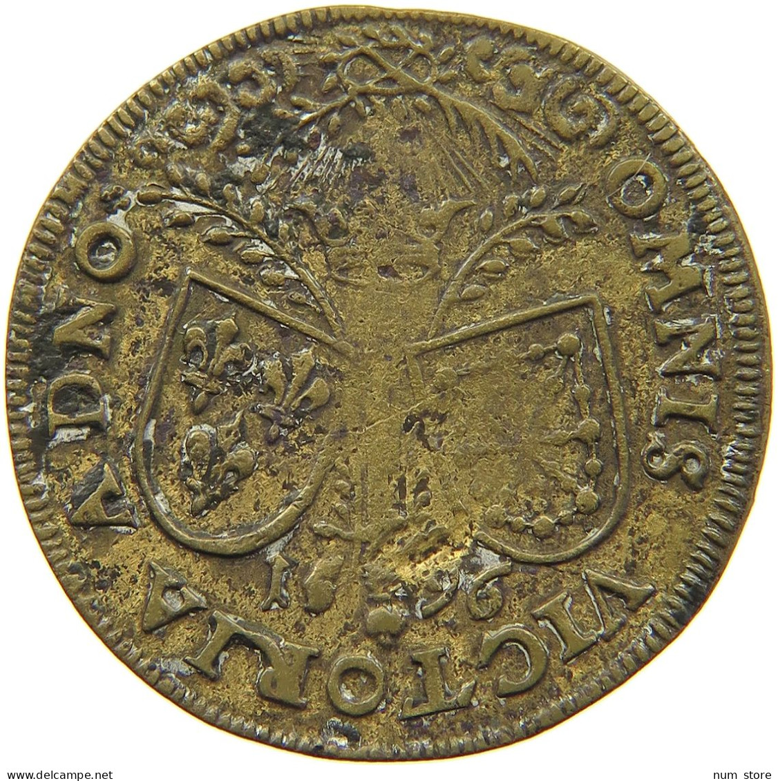 FRANCE JETON 1596 JETON 1596 HENRI IV. #t153 0147 - 1589-1610 Enrique IV