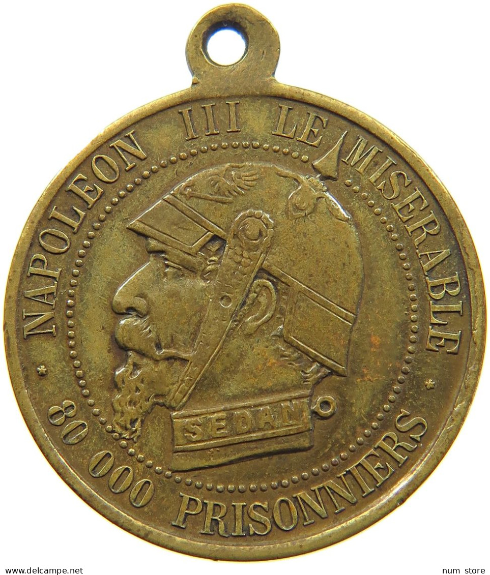 FRANCE MEDAL 1870 Napoleon III. (1852-1870) SATIRIQUE MEDAL 80000 PRISONERS #c002 0191 - Autres & Non Classés