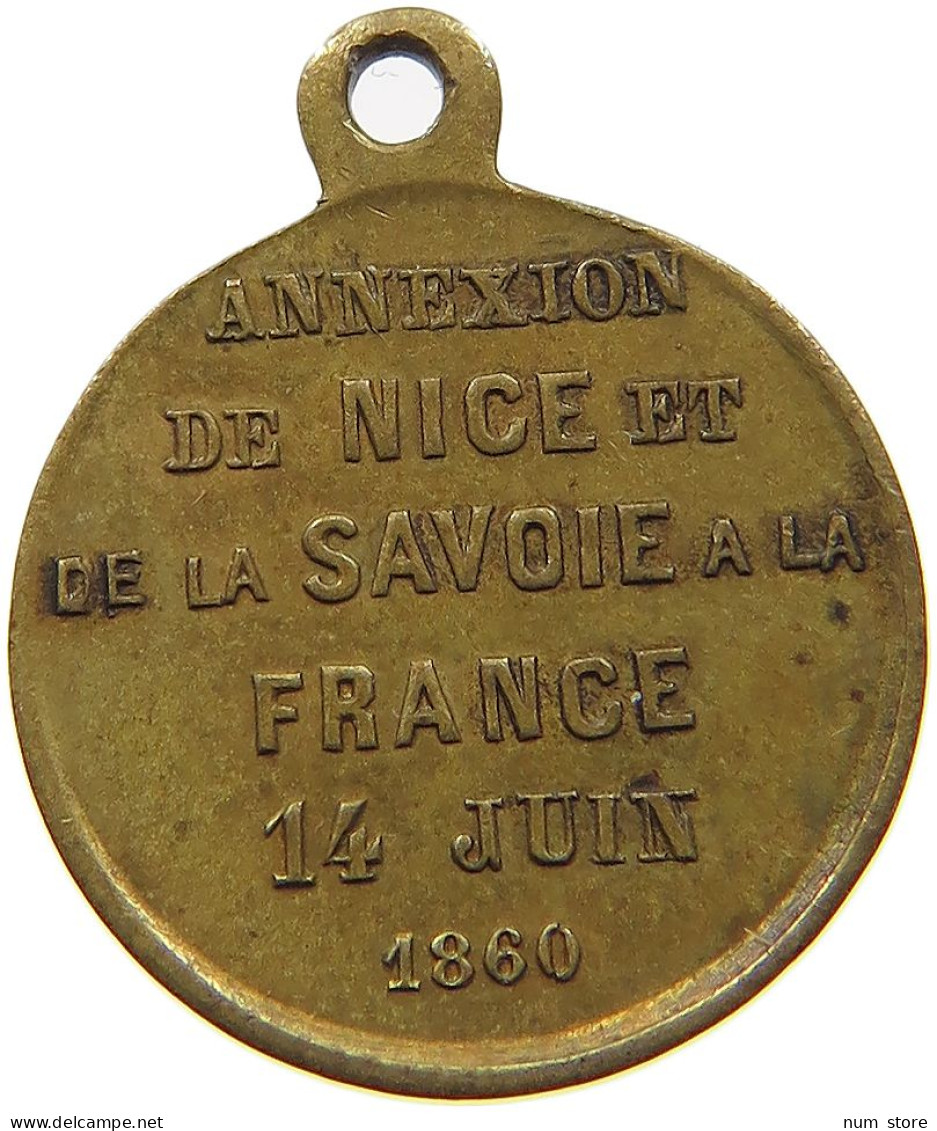 FRANCE MEDAL 1860 Napoleon III. (1852-1870) ANNEXION DE NICE #a048 0233 - Autres & Non Classés