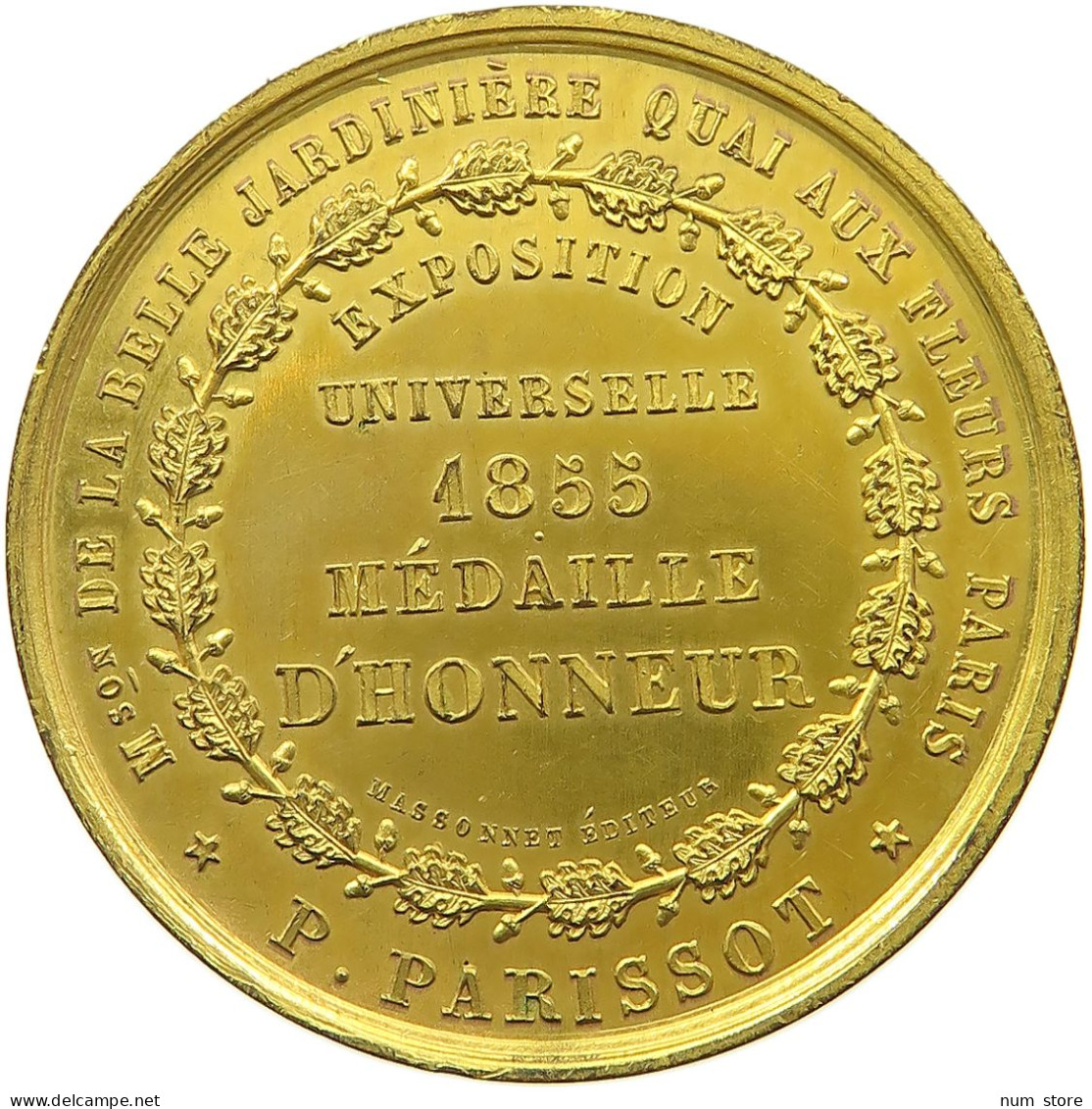 FRANCE MEDAL 1855 Napoleon III. (1852-1870) EUGENIE, CAQUE, EXPOSITION UNIVERSELLE PARISSOT #tm7 0215 - Otros & Sin Clasificación